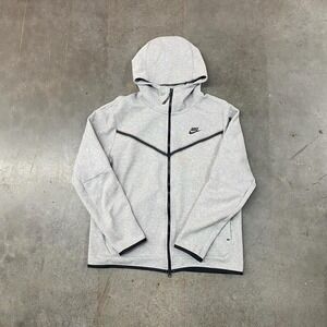 Nike Tech Fleece Full Zip Hoodie Light Grey Size Large Athletic